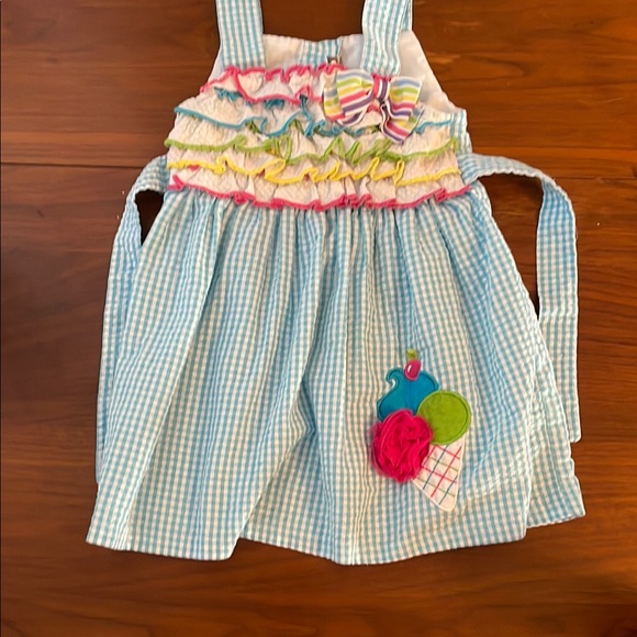 Emily Rose Blue and Multicolor Gingham Dress - Picture 1 of 1
